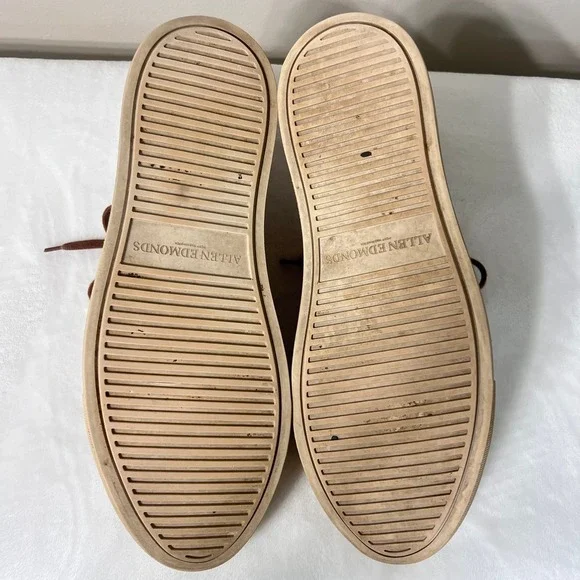 Allen Edmonds CourtsideMens 11 D Brown Leather Lace Up Sneakers